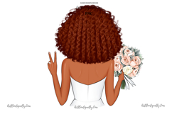 African American Bride Clipart Product Image 2