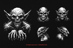 10 Bundle Dark Art Skull Goblin Orc Troll Monster Demon Elf Product Image 3