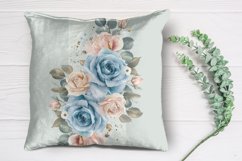 Elegant Vertical Floral Border Digital Paper - Seamless Product Image 2