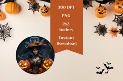 Halloween 3D Earring Design, Halloween Witch Sublimation PNG Product Image 2
