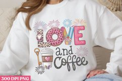Love and Coffee PNG, Coffee Valentine Sublimation PNG Product Image 3