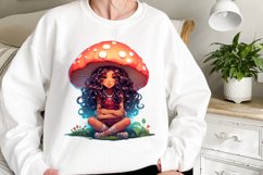 Glitter Mushroom Fairy Sublimation Clipart Product Image 2