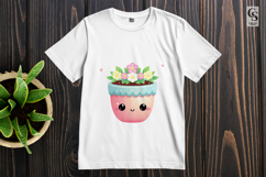 Cute Flower Pot Kawaii Floral Clipart Sublimation PNG Product Image 2
