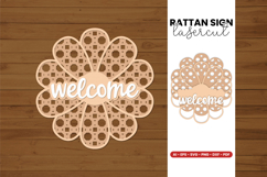 Rattan Sign Lasercut - Lasercut Template Product Image 1
