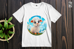 Cute Baby Lamb Clipart Sublimation PNG Product Image 2