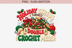 Christmas crochet png design for T-shirts Product Image 2