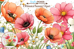 Whimsical Mother's Day Flowers Clipart, Mother's Day Flowers Product Image 1