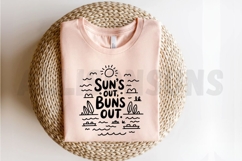 Suns Out Buns Out Summer Beach Vibes Illustration Product Image 2