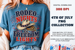 Rodeo Nights &amp; Freedom Lights PNG | Sublimation DTF Product Image 3