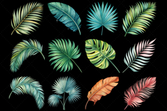 Tropical Leaves PNG, Watercolor Tropical Leaf Clipart Bundle Product Image 2
