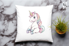 Watercolor Cute Unicorn Clipart Sublimation PNG Product Image 2