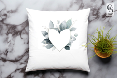 Watercolor Neutral Gray Heart Clipart Sublimation PNG Product Image 3