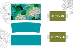 Floral Tumbler Wrap Design, Hydrangea 40 Oz Tumbler PNG Product Image 2