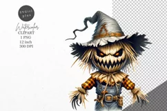 Halloween clipart, Scarecrow clipart, Autumn clipart Product Image 1
