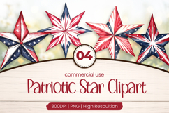 Patriotic Star Clipart PNG Product Image 1