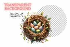 Woodland Animal Easter Day Watercolor Clipart Product Image 2