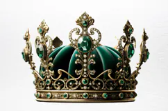 Vintage Green Christmas Clipart PNG Product Image 2