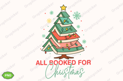 All Booked for Christmas PNG, Christmas Books PNG, Christmas Product Image 3