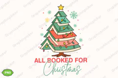 All Booked for Christmas PNG, Christmas Books PNG, Christmas Product Image 3
