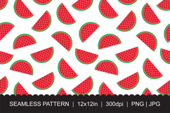 Seamless Watermelon Pattern - Fruit Print Surface Design Product Image 1