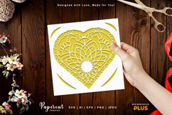 Love with Mandala Design Papercut Product Image 1