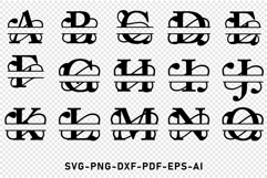 Monogram Flourish Split Letters SVG Bundle Cut Files Product Image 23