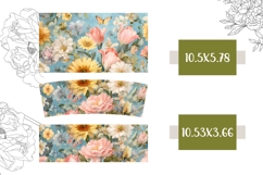 Wildflowers Tumbler Wrap Design, Butterfly 40 Oz Tumbler PNG Product Image 2