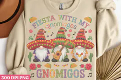 Fiesta With My Gnomies PNG, Cinco De Mayo Sublimation PNG Product Image 1