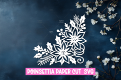 9 Paper Cut Poinsettia Flower SVG For Paper Craft Project Product Image 3