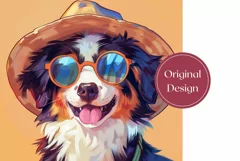 Summer Tumbler Sublimation, Dog In Sunglasses Tumbler Wrap Product Image 2