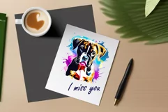 Sublimation design Watercolor Dog| PNG| Animal Clipart Product Image 6