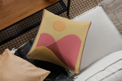 Minimal Abstract Sunset Landscape Embroidery Design Product Image 2