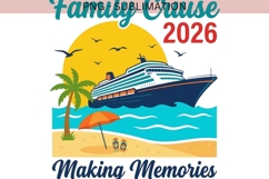 Family Cruise 2026 PNG | Cruise Vacation Shirt Design Product Image 2