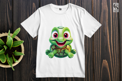 Cute Baby Turtle Clipart Sublimation PNG Product Image 2