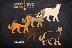 Puma SVG Laser cut file for Glowforge Product Image 2