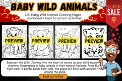 150 Baby Wild Animals Coloring Pages activities for kids Product Image 2