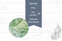 Light Green Earrings Design, Abstract Round Earrings PNG Product Image 2