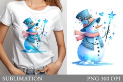 Snowman T-Shirt Design. Snowman Sublimation Product Image 1