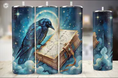 2 Raven Tumbler Sublimation, 20 oz Tumbler Wrap Product Image 3