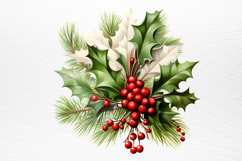 Winter Christmas Greenery Clipart PNG Product Image 2