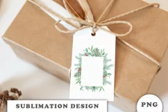 Watercolor Christmas Floral Frame png Product Image 2