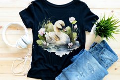 8 Swan Watercolor Sublimation Bundle Png Transparent Product Image 2