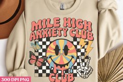 Mile High Anxiety Club PNG, Anxiety Sublimation PNG Product Image 3