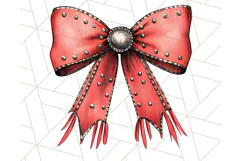 Western Style Bow PNG, Cute Cowboy, Cowgirl Coquette Png Product Image 2