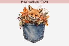 Autumn denim pocket png design for T-shirts Product Image 2