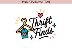 Thrift Finds PNG, Vintage Thrifting Clipart, Secondhand Product Image 2