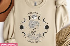 Stay Wild Moon Child PNG, Sun and Moon Sublimation PNG Product Image 2