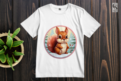 Winter Squirrel Clipart Sublimation PNG Product Image 2