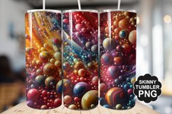 Colored Water Drops Tumbler Warp - Tumbler PNG Design Product Image 1