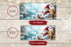 Christmas Snowman Mug Design, Winter Mug Template Product Image 2